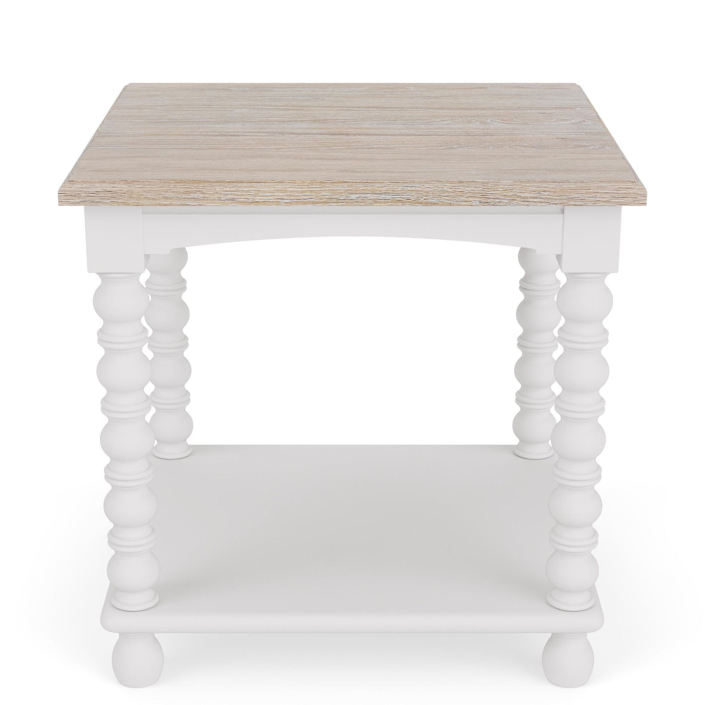 Rosalie - Rectangular Spindle End Table - White