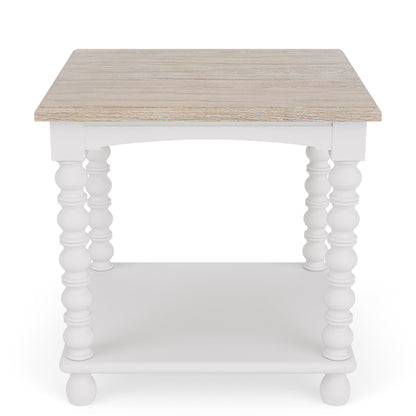 Rosalie - Rectangular Spindle End Table - White