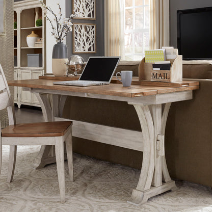 Farmhouse Reimagined - Flip Lid Sofa Table - Antique White / Chestnut Tops