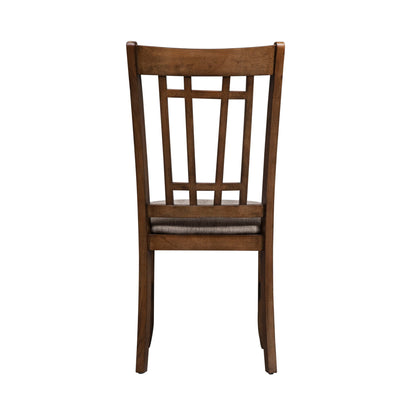 Santa Rosa - Lattice Back Side Chair - Antique Honey