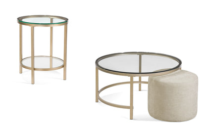 Anderson - Round End Table - Gold