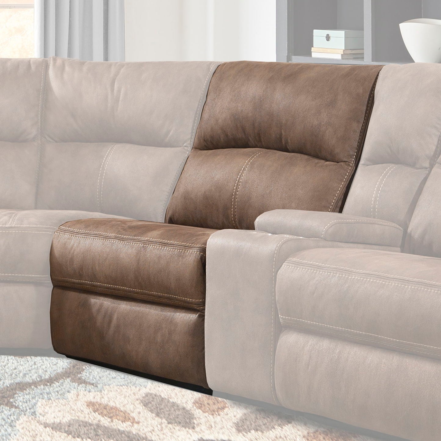 Polaris - Manual Armless Recliner - Kahlua