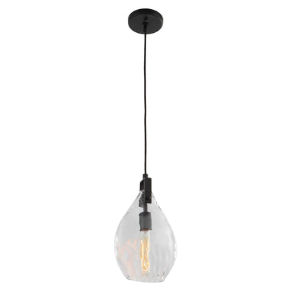 Campester - 1 Light Watered Glass Mini Pendant - Pearl Silver
