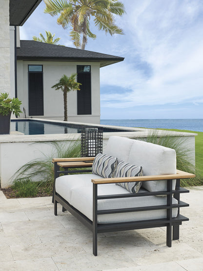 South Beach - Loveseat - Black / White