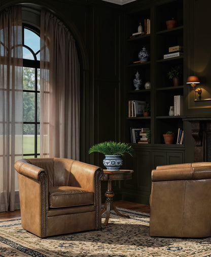 Commerce And Market - Round Pedestal Accent Table - Dark Brown