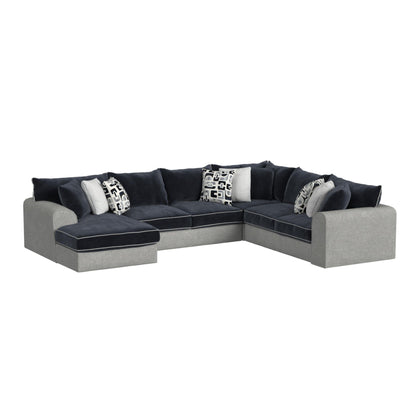 Klein - RHF Sofa With 3 Pillows - Bentley Ash / Zaftig Ebony