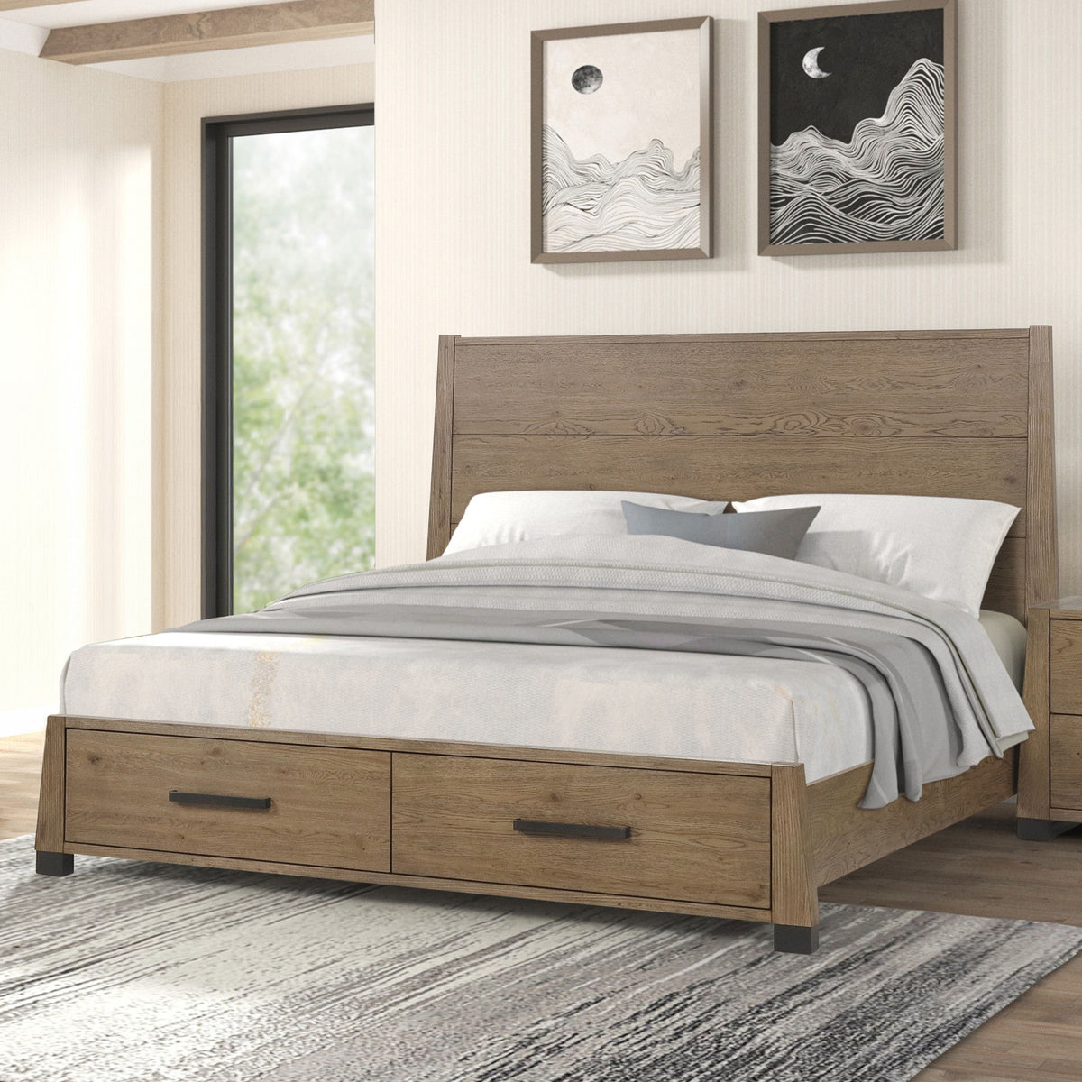 Viera - Queen Headboard - Natural Oak