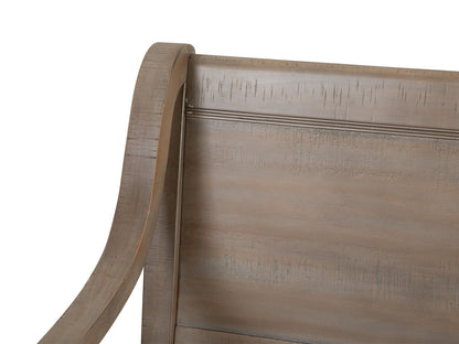 Paxton Place - Bench With Back - Dovetail Gray