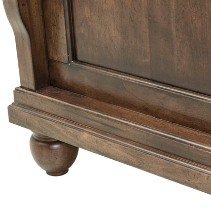Rustic Traditions - King Sleigh Footboard - Rustic Cherry