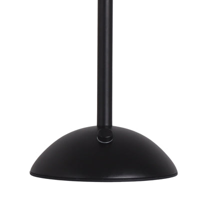 "Crystal Radiance I" Rechargeable LED Metal Accent Lamp (Set of 2) - Matte Black / Clear Gray