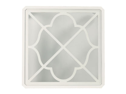 Ivory Key - Cassava Cocktail Table With Glass Insert - White