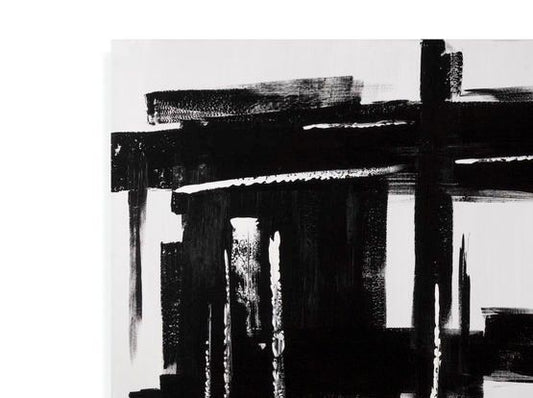 Building Blocks Canvas Art - Black