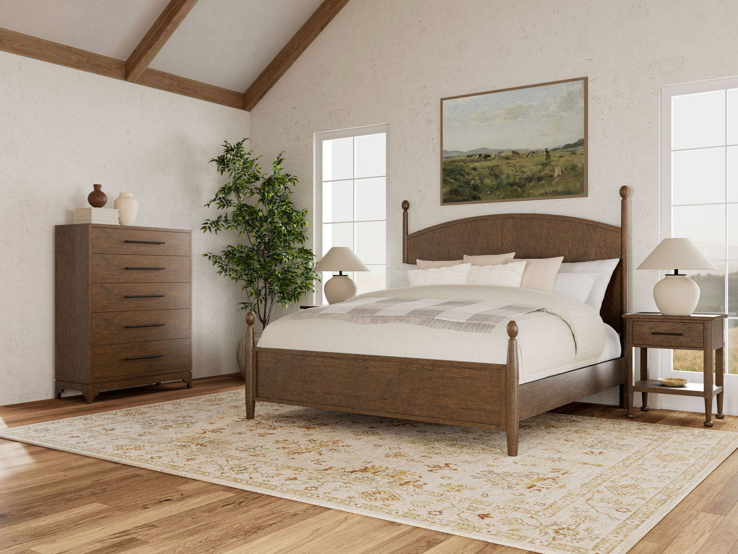Calhoun - King Panel Headboard - Whiskey Oak
