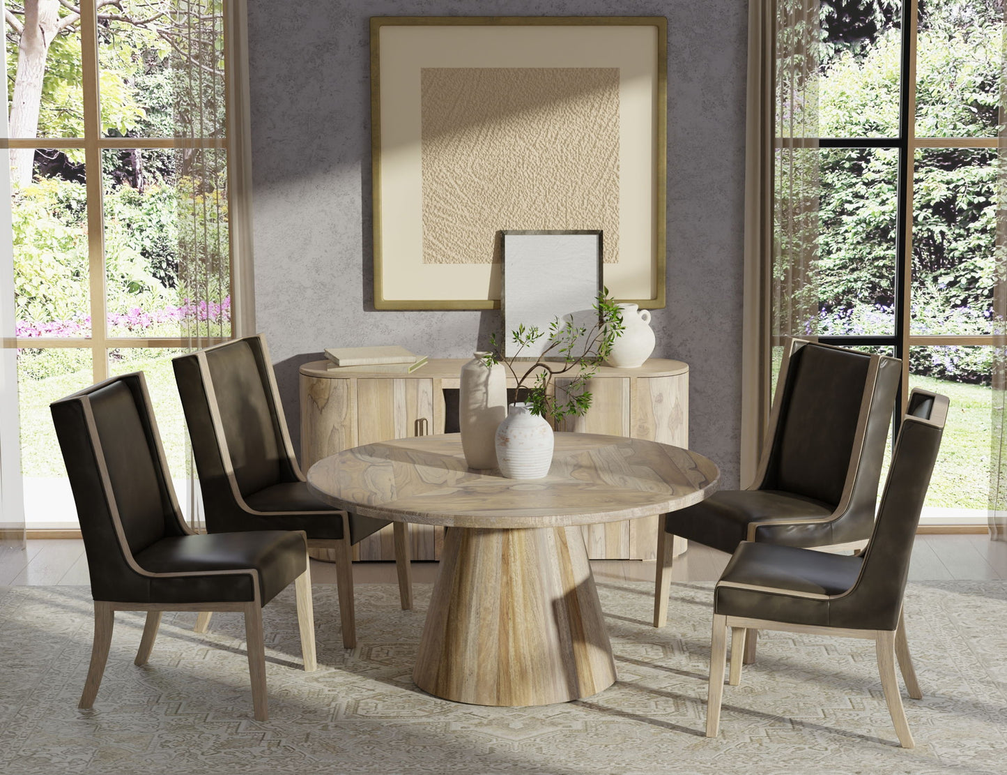 Balam - Round Table Base - Ivory White