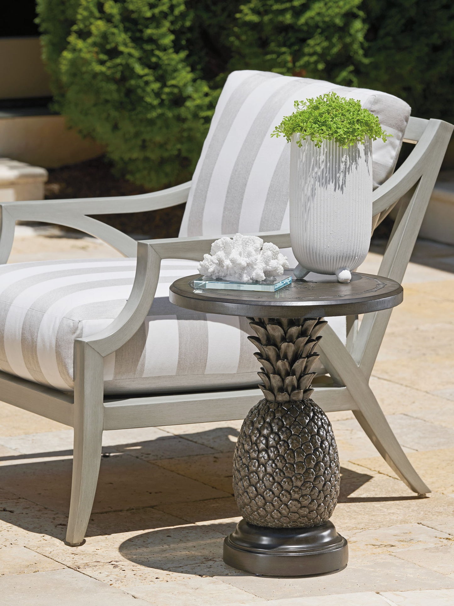 Silver Sands - Metal Lounge Chair - Pearl Silver