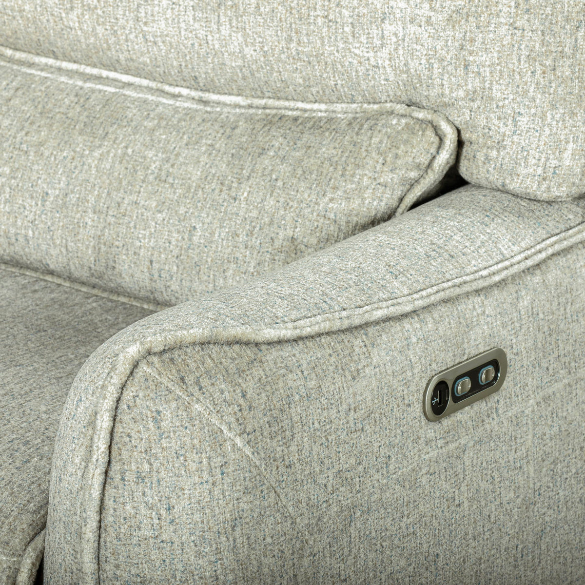 Remsen - RAF Loveseat With One Power Headrest & Footrest - Latte