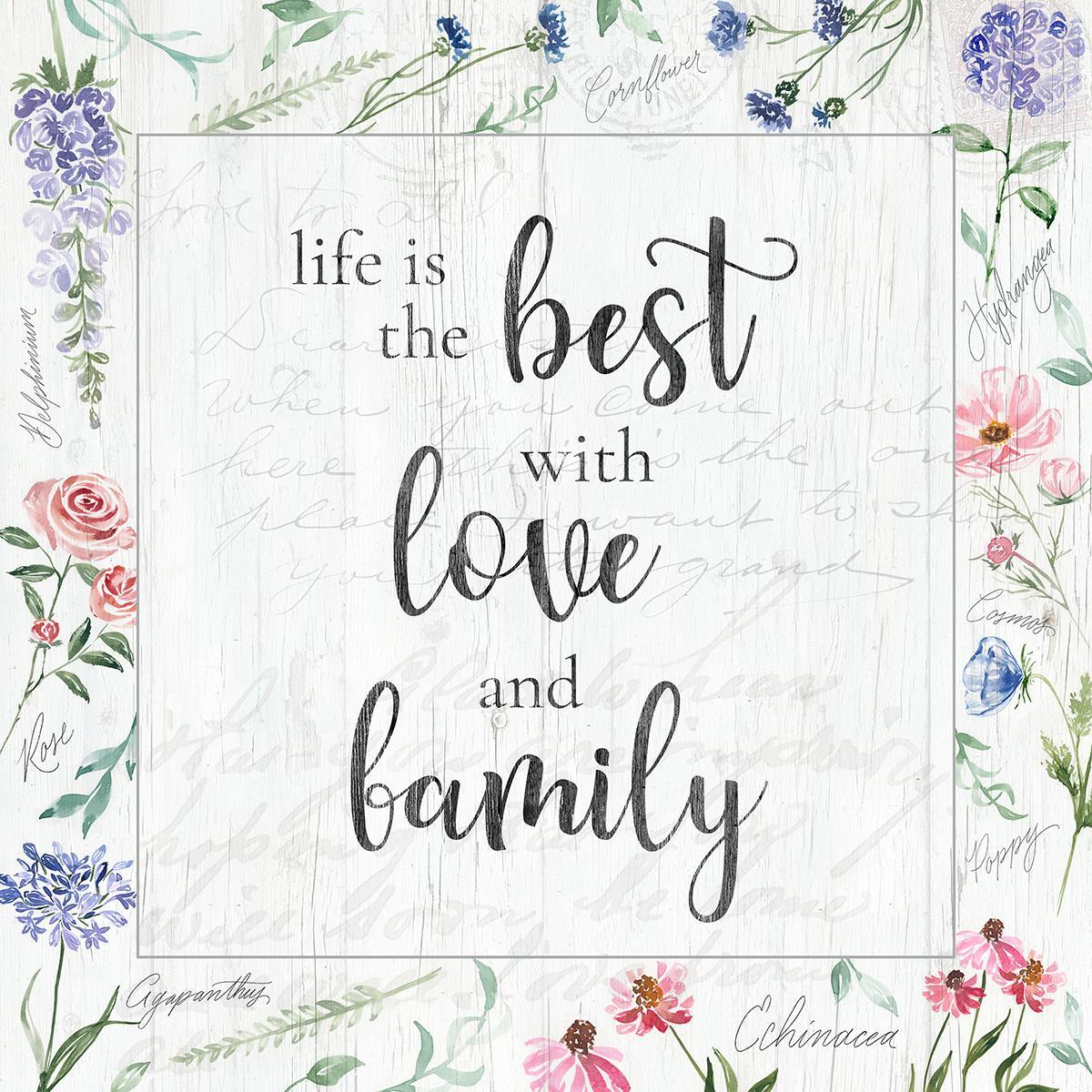 Love And Family By Kristen Brockmon (Framed) (Small) - Gray