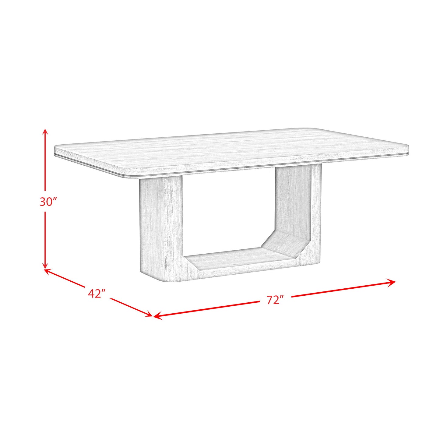 Rosalie - 72" Rectangular Dining Table