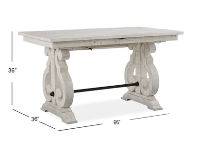 Bronwyn - Rectangular Counter Dining Table - Alabaster