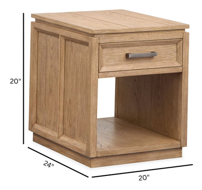 Burnham - Rectangular End Table - Sable Dusk