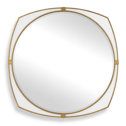 Estella - Round Mirror - Gold / White