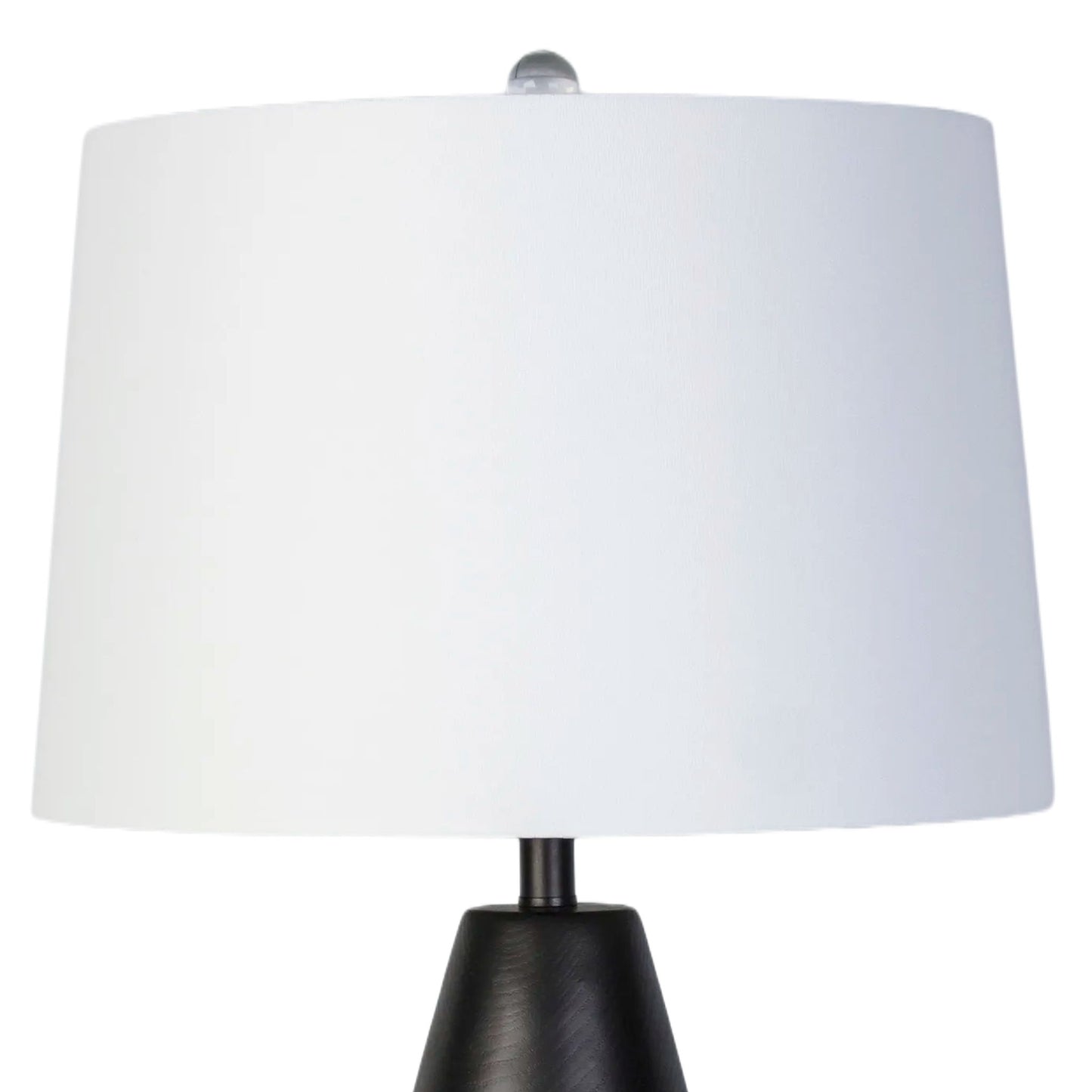 Obsidian Drift Concrete & Crystal Table Lamp (Set of 2) - Black Grain Concrete / Clear Crystal