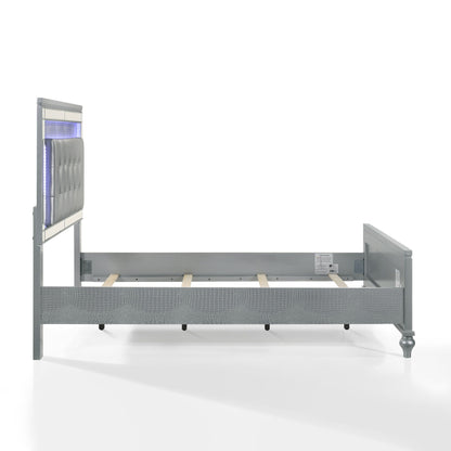 Valentino - 4/6 Full Headboard - Silver