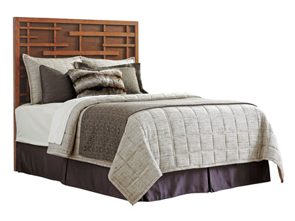 Island Fusion - Shanghai Panel Headboard 5/0 Queen - Dark Brown