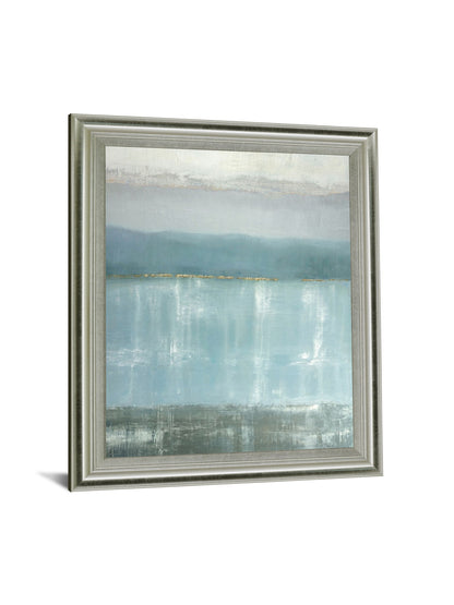 Misty Blue Reflections - 28" x 34" Framed Wall Art - Light Blue
