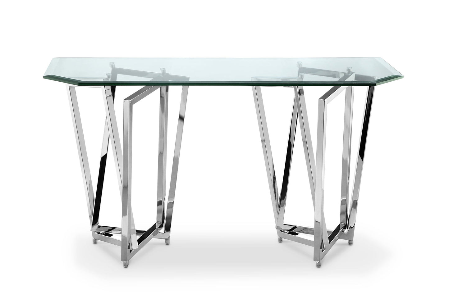 Lenox Square - Rectangular Sofa Table Top - Nickel