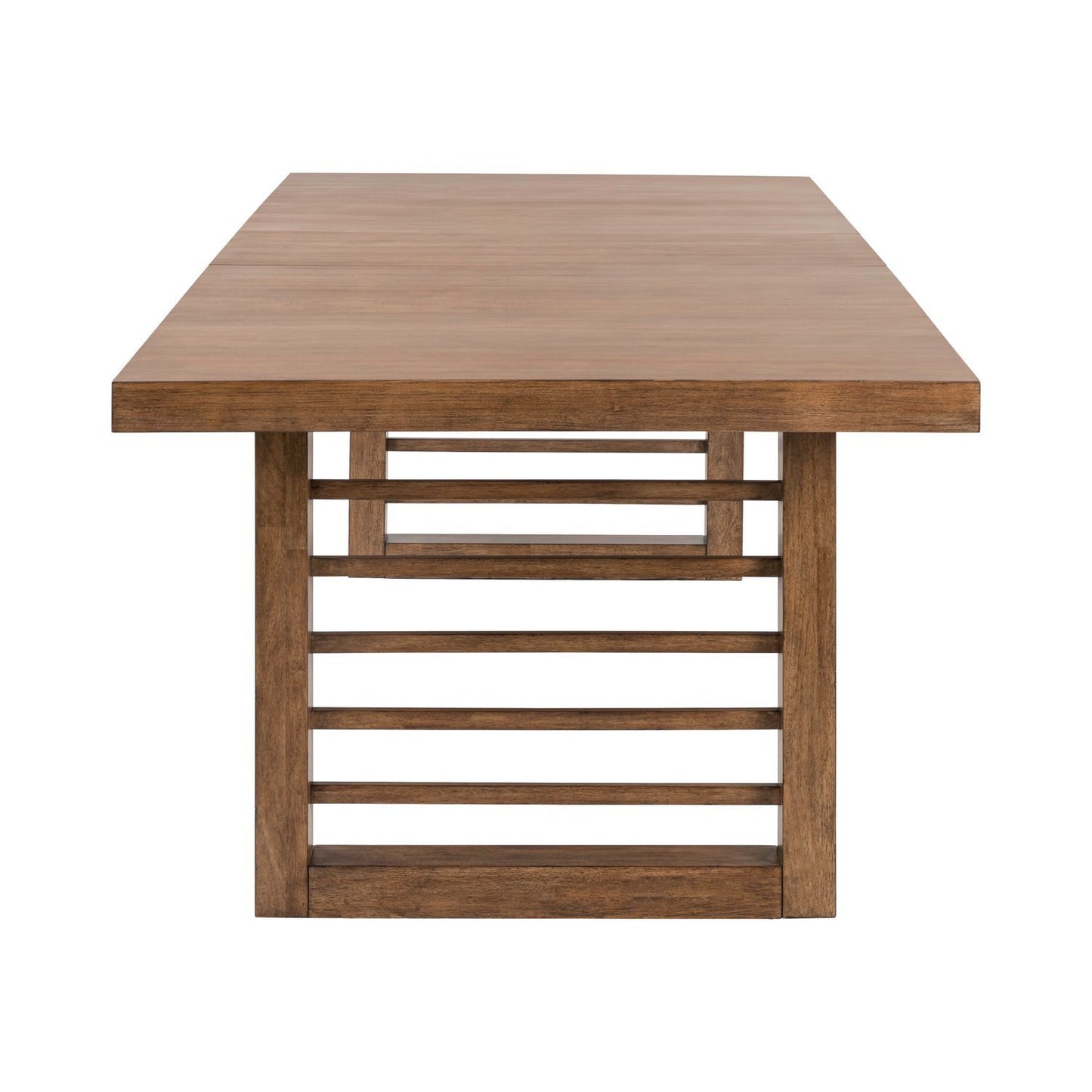 Shaker Lakes - Double Pedestal Table Set - Harvest Brown