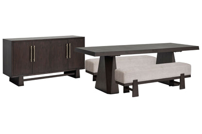 Tauren - Double Pedestal Dining Table Set