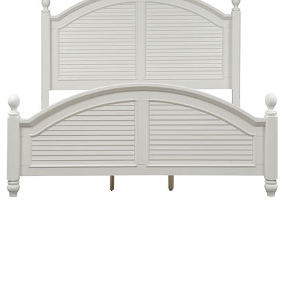 Summer House - King Poster Footboard - Oyster White