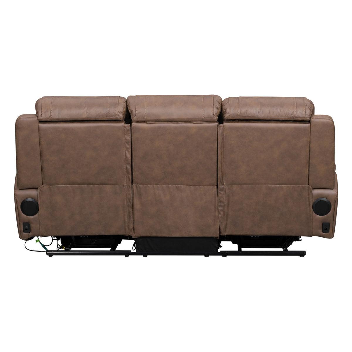 Carrow - Sofa With Power Headrest & Footrest, Stereo, Massage - Brown