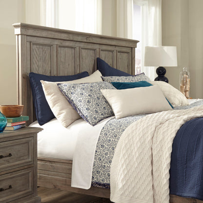 Lancaster - King Panel Bed Headboard - Dovetail Gray