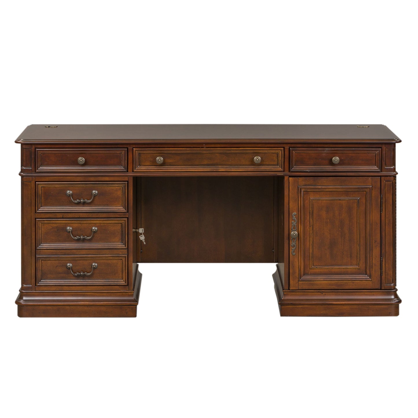 Brayton Manor - Jr Executive Credenza Base - Cognac
