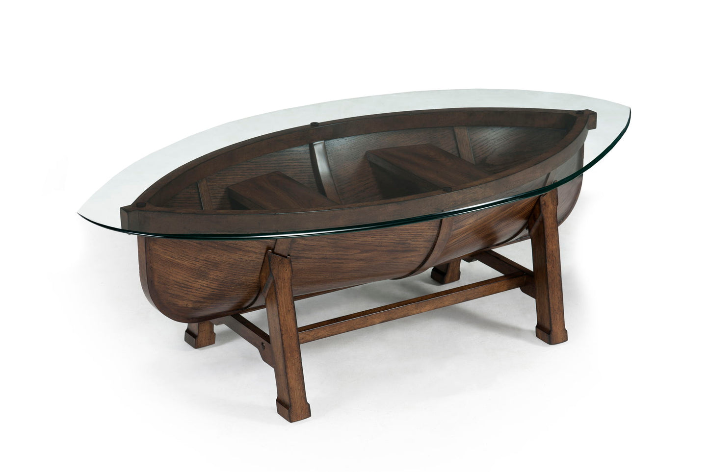 Beaufort - Oval Cocktail Table Top - Dark Oak