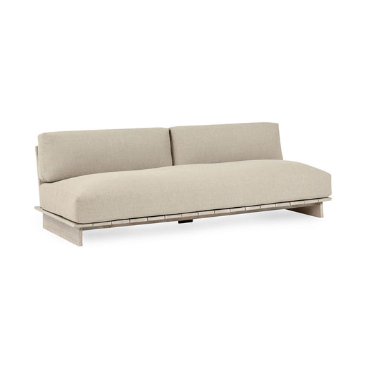 Livia - Teak Outdoor Sofa - Taupe