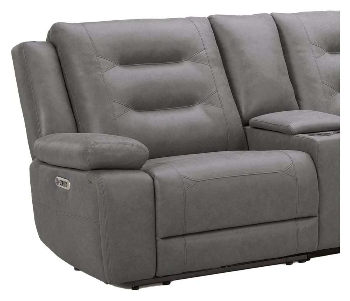 Caldwell - Power Left Arm Facing Recliner - Tahoe Charcoal