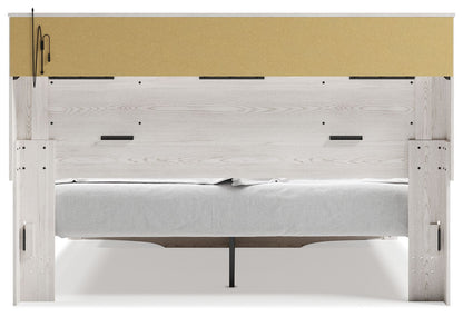 Altyra - King Upholstered Bookcase Bed With Storage - White