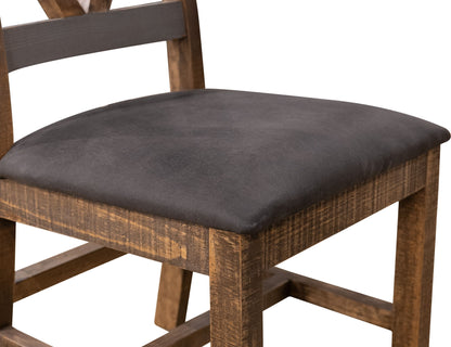 Loft - Upholstered Seat Wooden Chair (Set of 2) - Two Tone Gray / Brown