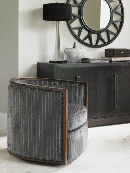 Lexington Upholstery - Palermo Swivel Chair - Dark Gray