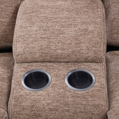 Bruno - Manual Console Loveseat - Plush Tobacco