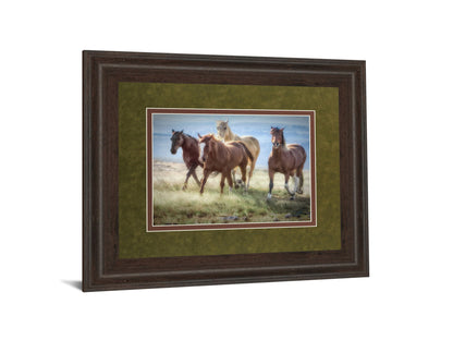 Morning Stroll By Wendy Caro - Framed Print Wall Art - Light Brown