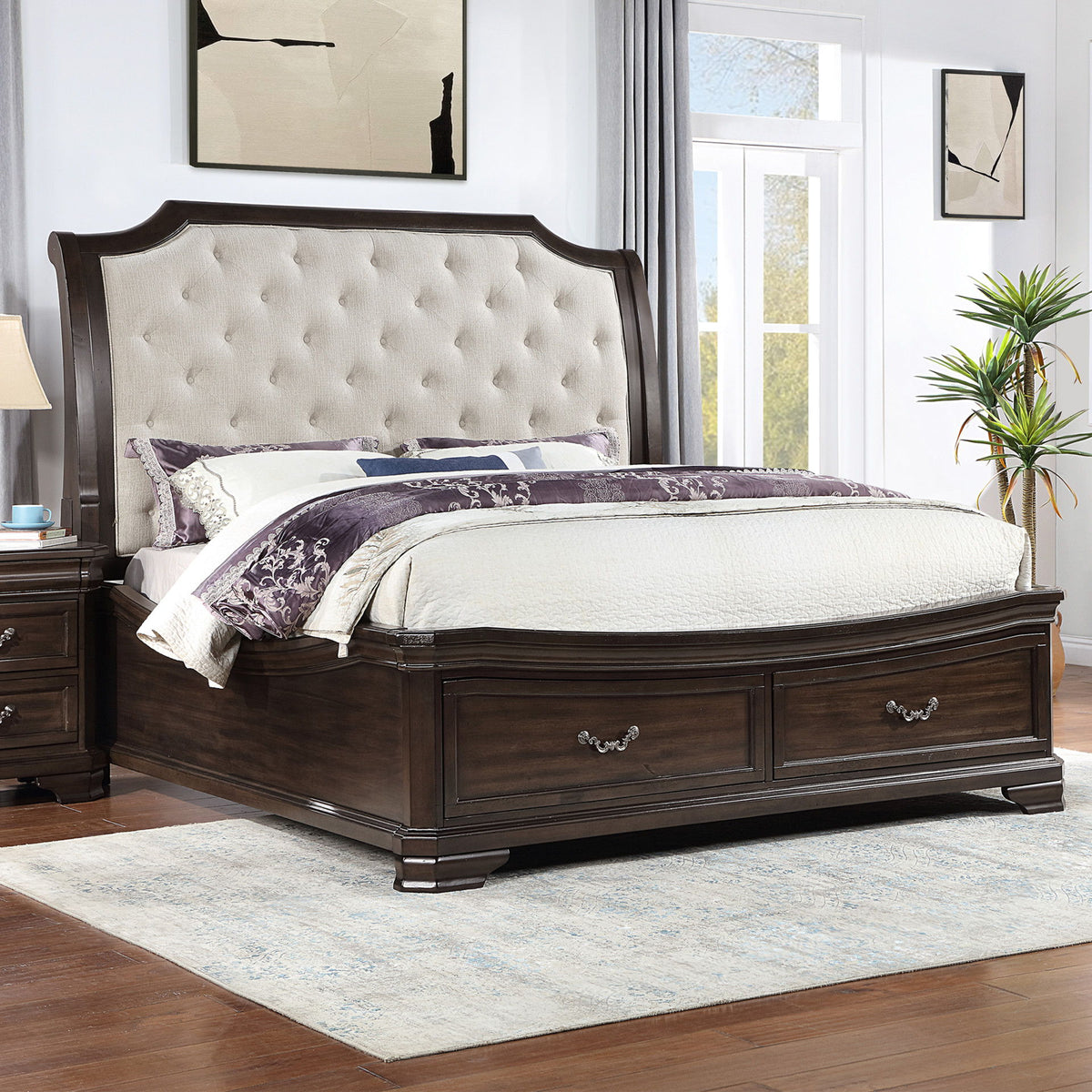 Lyndhurst - 6/6 King Headboard - Walnut