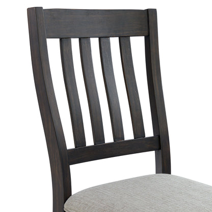 Montrose - Fabric Dining Side Chair (Set of 2) - Espresso / Light Gray