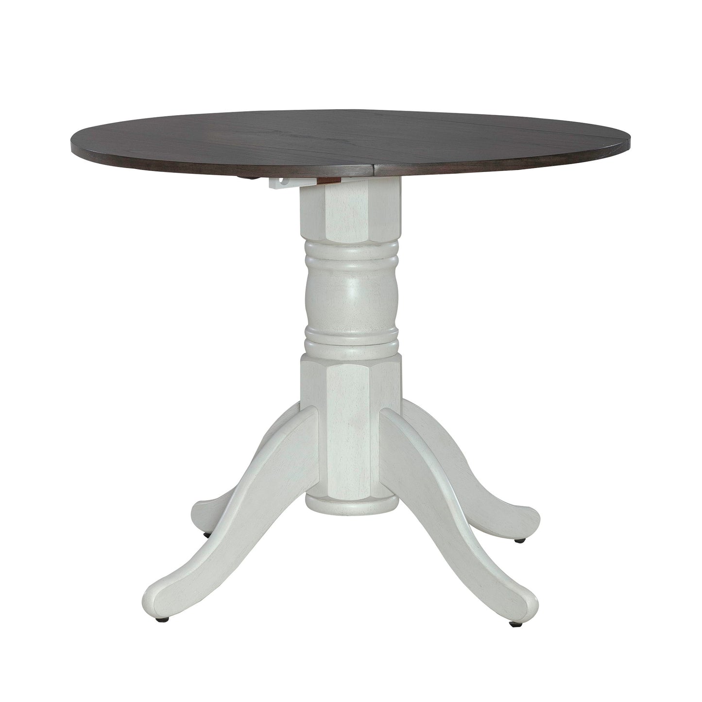 Brook Bay - Drop Leaf Table Top - Textured White / Carbon Gray