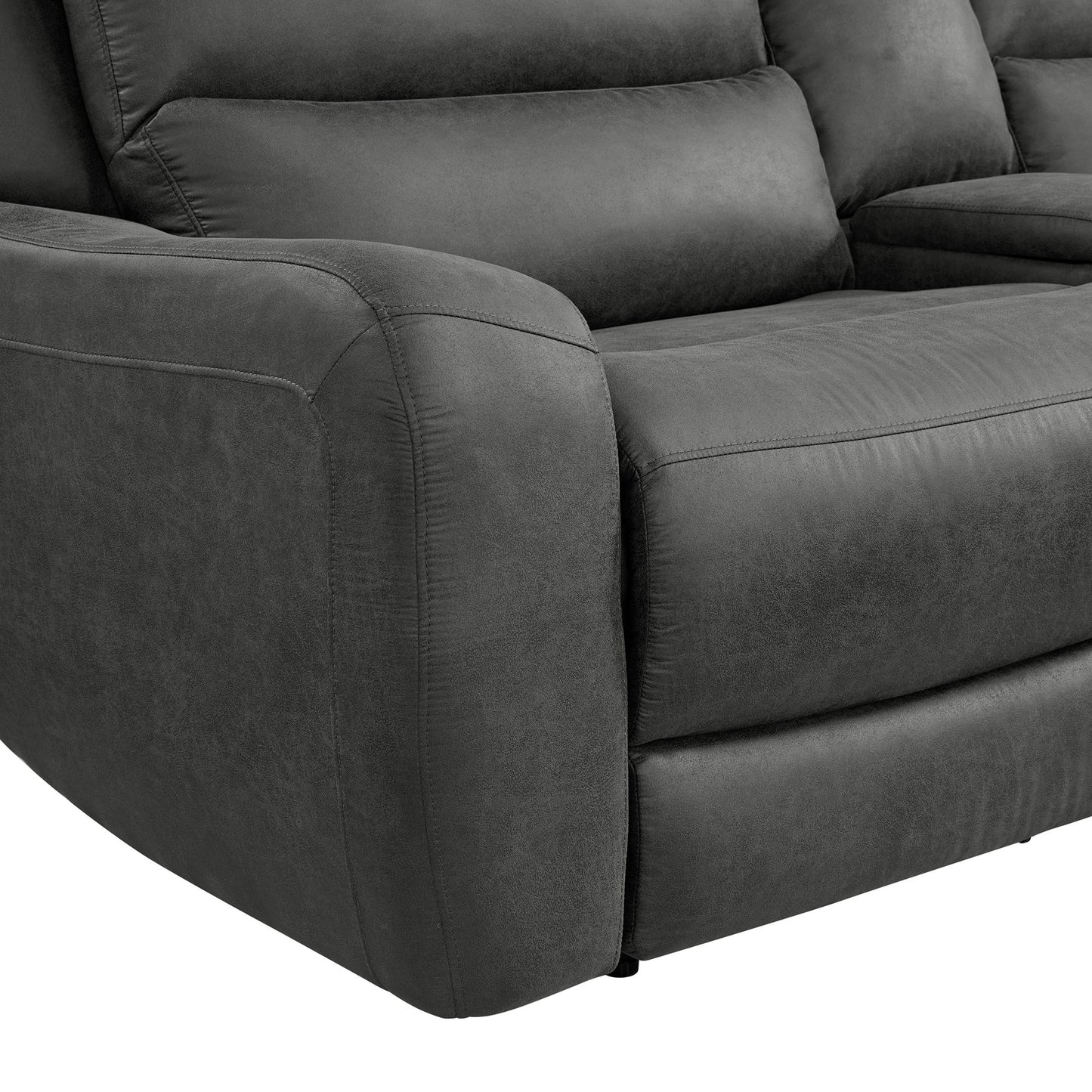 Saber - Modular LHF Power Motion Recliner - Texas Granite