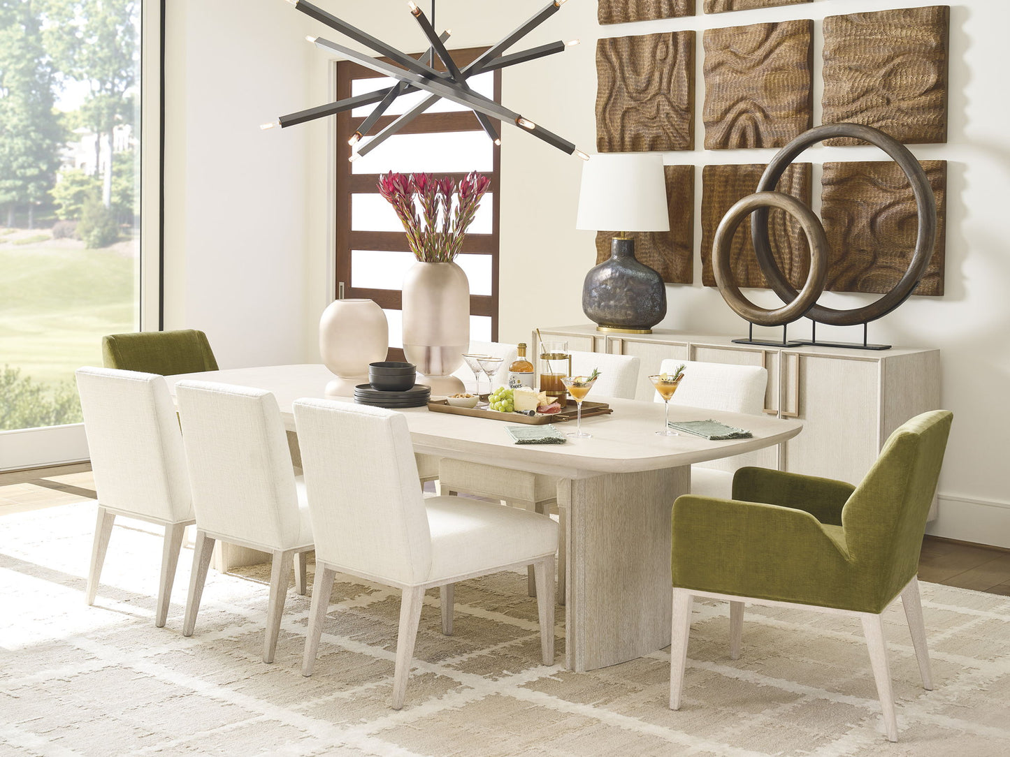 Copacabana - Amador Double Pedistal Dining Table - White