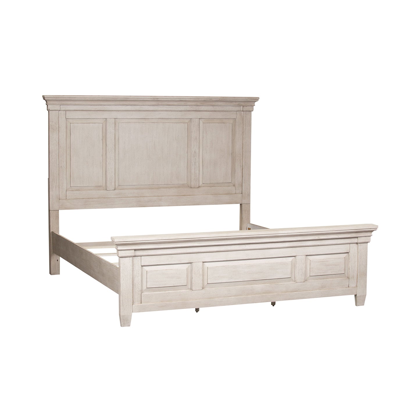 Heartland - Queen Panel Footboard - Antique White / Tobacco Tops